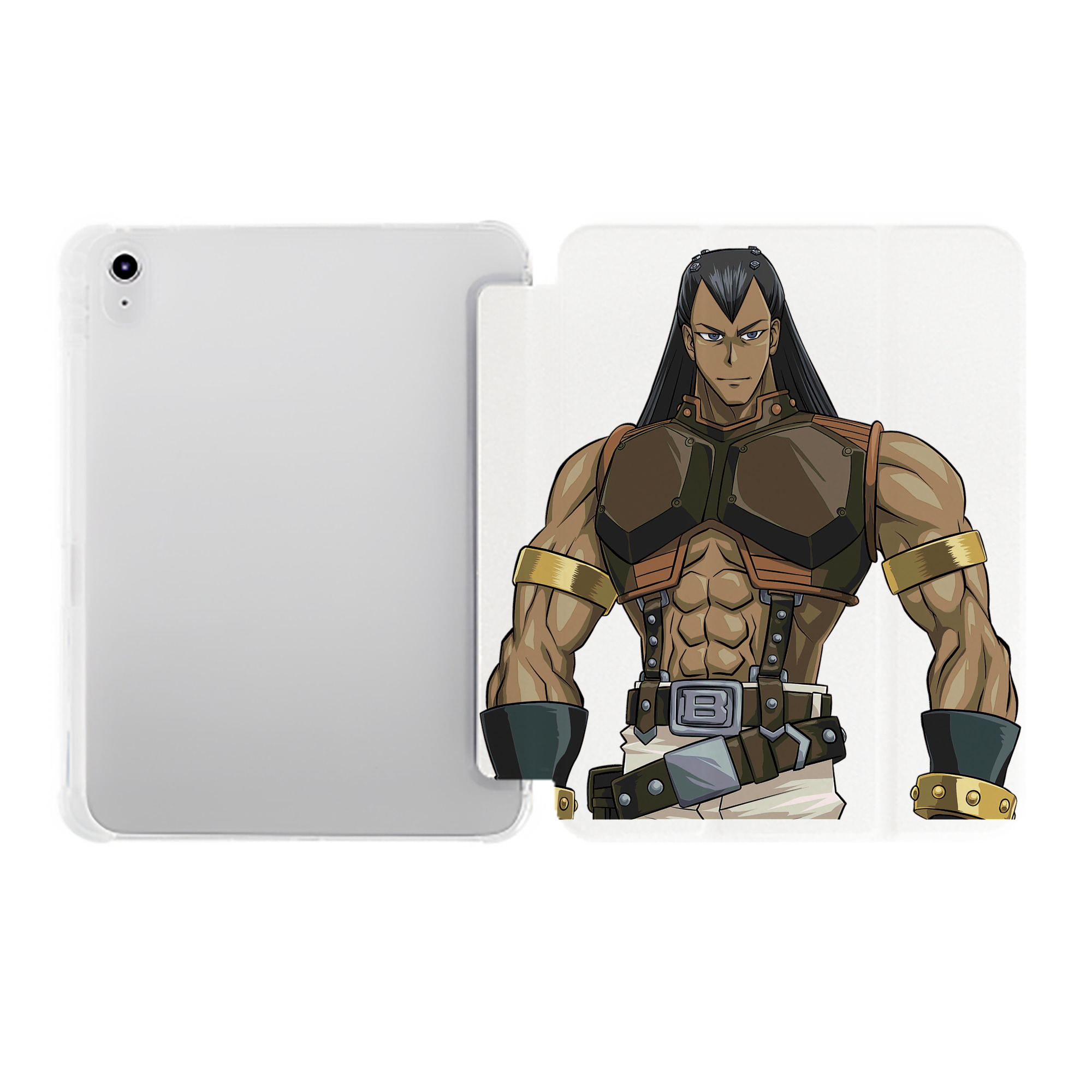（画像用） 遊☆戯☆王 Yu-Gi-Oh! IPad ケース ペン収納付き 三つ折りスタンド PUレザー×シリコン 対応機種9.5/10.5/10.9インチ